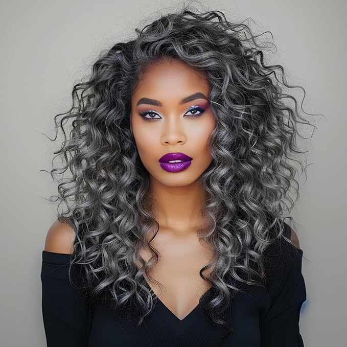 3Packs 2X Ringlet Wand Curl 12 Inch Jamaican Bounce Crochet Hair Synthetic Crochet Braids Hair Extensions Crochet Braiding Hair 20 Roots (12Inch (Pack of 3), TGrey)