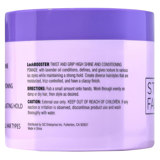 Style Factor Lock BOOSTER Twist & Grip Braid Gel (10.1 Oz.) with Lavender Oil— Strong Hold, Flake-Free, Frizz-Free Hair Braiding Gel for Defined & Long-Lasting Twists, Locs & Braids
