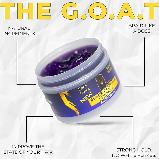 Edge Control Flexible Strong Hold For Natural and Relaxed Hair, Excellent Braiding Gel - Natural Instant 4C Edge Control.