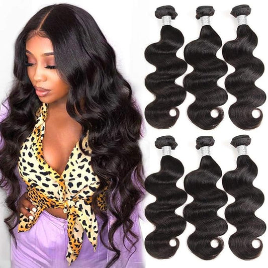 Brazilian Human Hair Bundles 20 22 24Inch 12A Body Wave Bundles Human Hair 100% Unprocessed Brazilian Virgin Hair Weave Bundle Natural Black Color