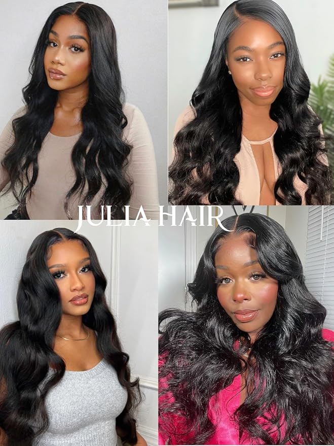 Julia Hair EasiContour V Part Wigs Human Hair Body Wave Glueless Wig No Leave Out No Gel Clip in Vpart Upgrade U Part Human Hair Wigs Beginner Friendly Natural Vpart Wig 26 Inch