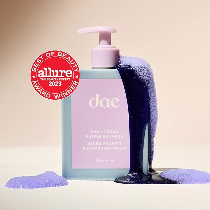 DAE Violet Hour Purple Shampoo - Fights Brasiness, Enhances Color, & Repairs Damage (10 oz)