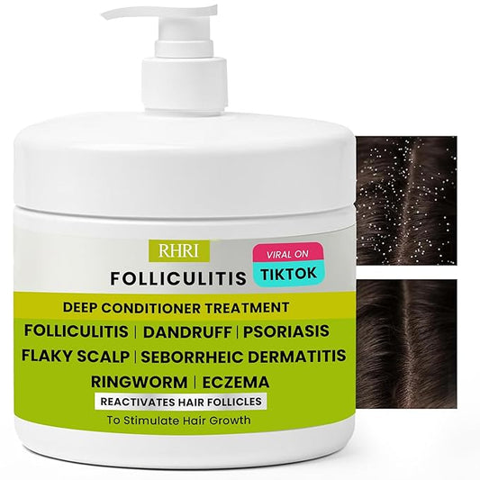 Folliculitis Deep Conditioner | Effective Scalp Treatment for Seborrheic Dermatitis, Psoriasis, Dry Itchy Scalp, Dandruff Treatment | Nourishes Oily Hair and Promotes Healthy, Hydrated Hair Treatment