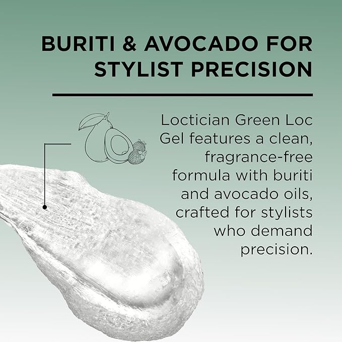 Style Factor Loctician Green 10.1 oz - Premium Pomade with Buriti & Avocado Oils Max Hold, Unscented, Clean, Expert Styling Gel for Locs, Twists, Braids for All Hair Types