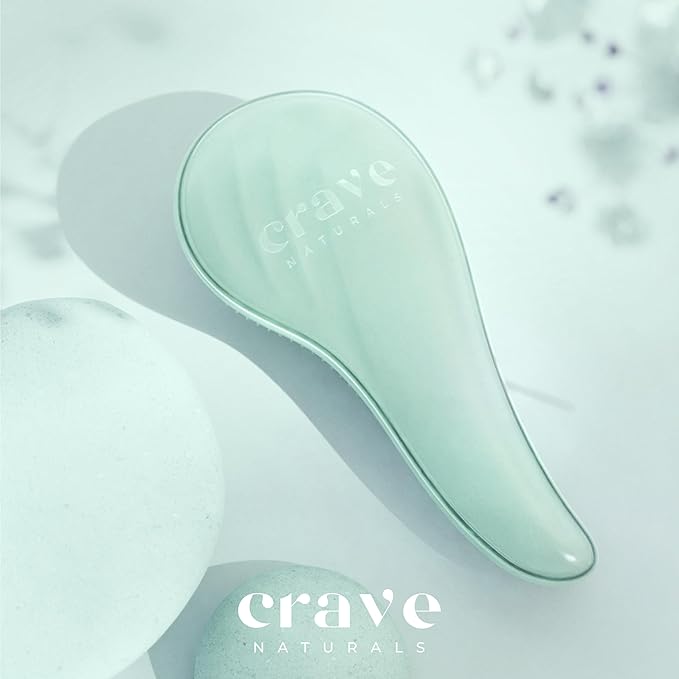 Crave Naturals Detangling Hair Brush Large Turquoise – Glide Thru Hair Detangler Brush for Women, Kids & Toddlers – Gentle Scalp Care, No-Pain Tangle-Free Hairbrush for All Hair Types