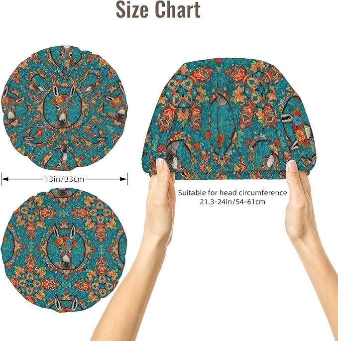 Satin Silk Bonnet for Sleeping Women Double Layer Sleep Hair Bonnets Caps for Curly Braid Hair