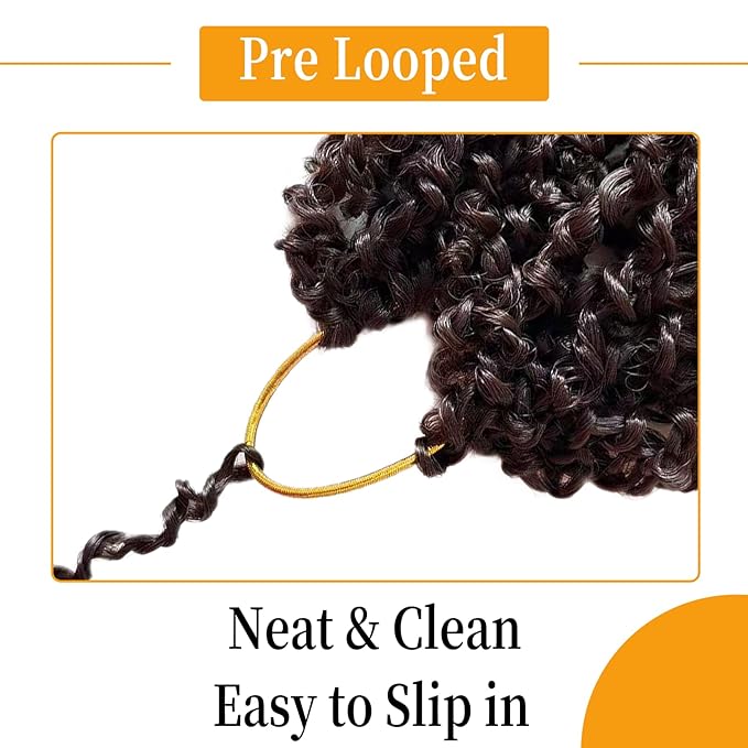 12 Inch Pre-Looped Yanky Twist Crochet Hair, 30 Strands/Pc, Mini Passion Twists, Senegalese Braiding Hair (4#, 8 Pcs/Pack)