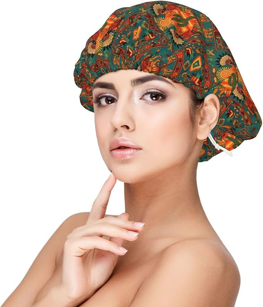Satin Silk Bonnet for Sleeping Women Double Layer Sleep Hair Bonnets Caps for Curly Braid Hair