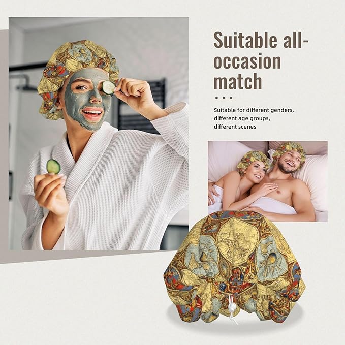 Silk Bonnet for Sleeping, Satin Hair Bonnets, Soft Elastic Band Silk Sleep Cap, Hair Wrap for Women