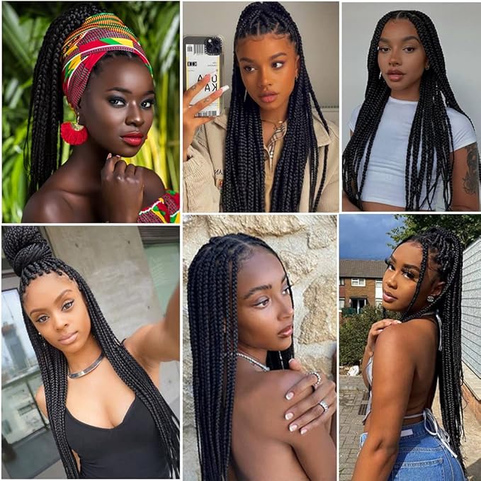 AQINBEL Braiding Hair 26 Inches 8 Bundles Braiding Hair Pre Stretched Itch Free Black Hair for Braiding Crochet Twist hair extensions for Braids Hair Yaki texture Prestretched Braiding Hair (1B#)