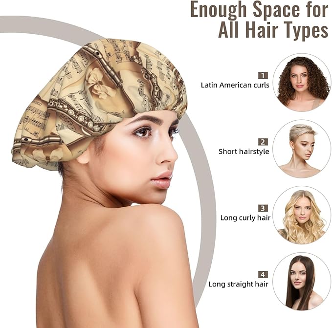 Silk Hair Bonnet for Sleeping, Double Layer Hair Bonnet for Curly Natural Frizz