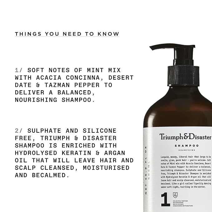 TRIUMPH & DISASTER | Shampoo, Deep Cleansing - Soothes & Hydrates Sensitive, Dry and Damaged Hair & Scalp with Keratin for Men & Women, 16.9 fl oz