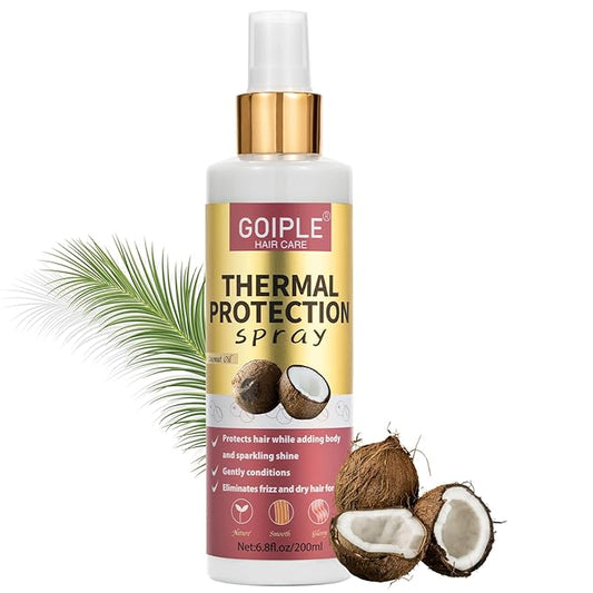 WOZUTUNT Hair Protectant, Coconut- Thermal Protector Spray, Paraben & Dye Free, Protects Heat Damage, Suitable for Daily Care