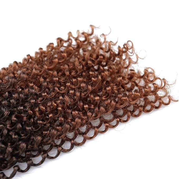 Dorsanee Ombre Brown Passion Twist Hair 22 Inch 7 Packs Water Wave Crochet Hair Long Bohemian Curly Braiding Hair for Butterfly Locs, Faux Locs, Boho Style Spring Twist Crochet Braids (T30#)