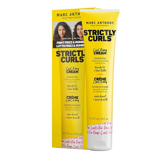 Marc Anthony Curl Defining Styling Cream for Curly Hair, Strictly Curls - Moisturizing Hair Defining Cream Softens & Detangles Coarse, Frizzy Curls with Shea Butter - Styling Product Reduces Frizz