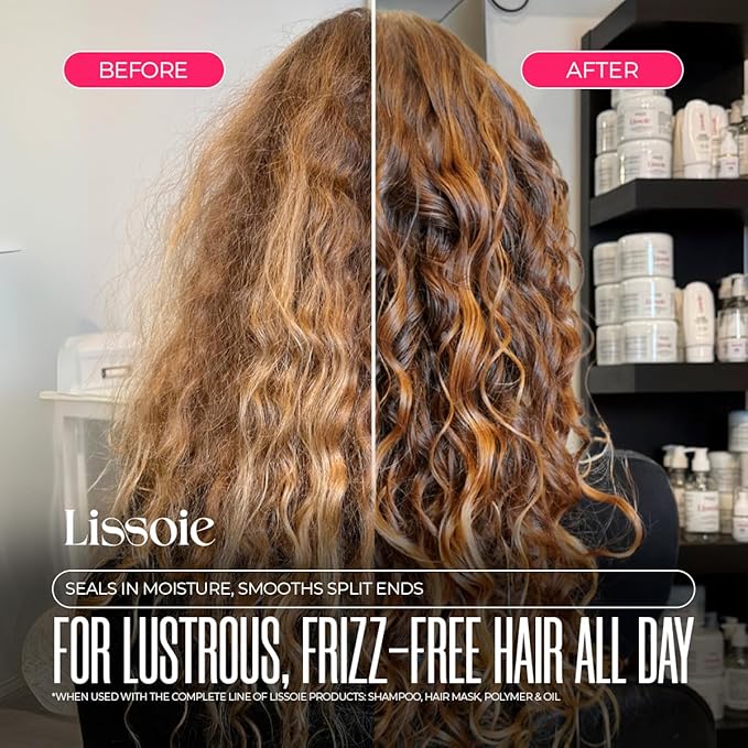 Revitalizing Anti-Frizz Hair Mask 8 fl oz | Deep Conditioner for Dry Damaged Color-Treated Hair | Collagen, Keratin & Coconut Oil | UV Shield | Sulfate-Free, Paraben-Free, Cruelty-Free