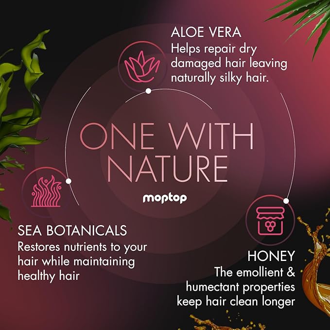 MopTop Salon Anti Frizz Hair Gel – Salon Quality Curl Defining Gel to Enhance Wavy, Curly and Kinky-Coily Hair, Medium Hold, For Frizz Control, with Aloe, Sea Botanicals & Honey (Citrus Medley, 32oz)