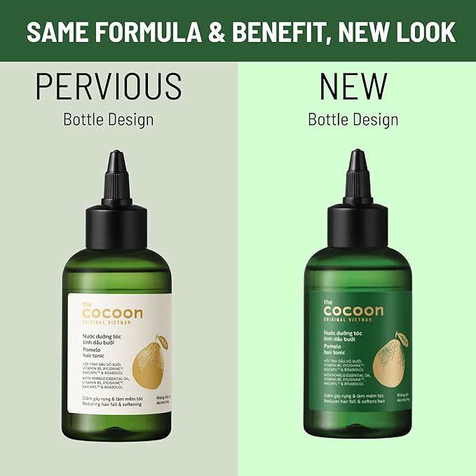 Cocoon Pomelo Grapefruit Oil Hair Tonic, Hair Growth Serum, Vegan Scalp Serum Treatment for Thinning, Damaged & Breakage Hair | Soften, Reduce Hair Loss & Promote Hair Growth | 4.73 fl oz