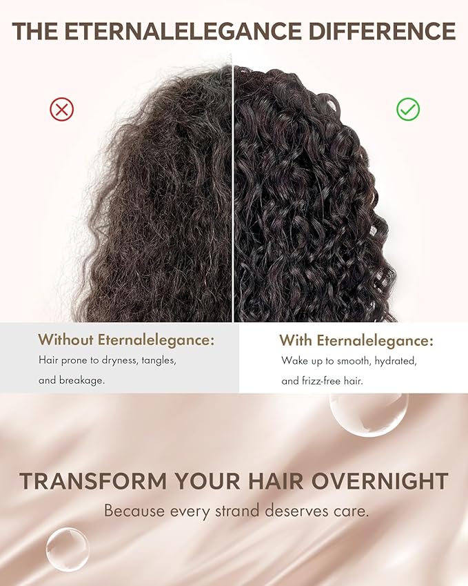 Silk Bonnet for Sleeping Women Double Layer Hyaluronic Acid Satin Bonnet with Adjustable Tie Band Sleep Cap for Curly Hair