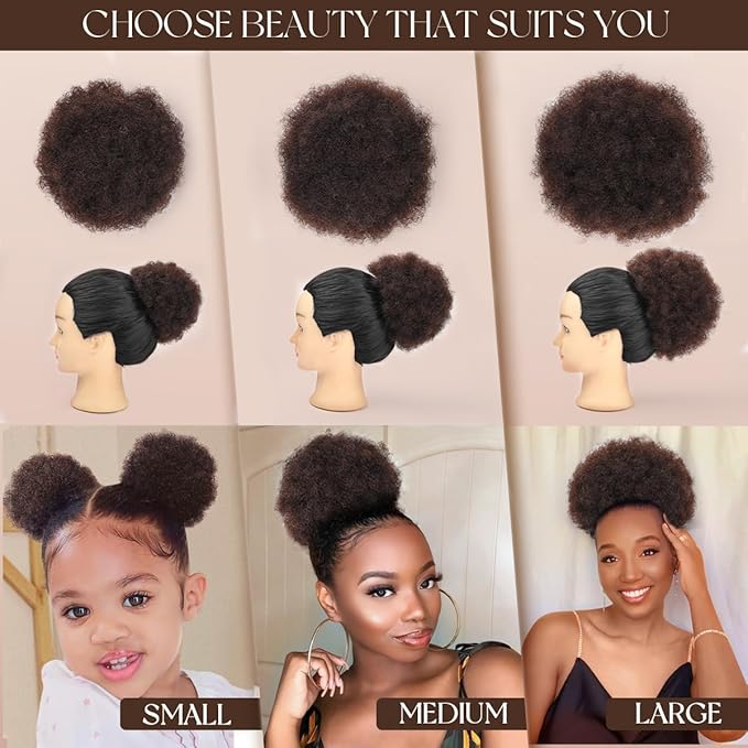 Ponytail Extension for Black Women 100% Human Hair 6 Inch #33 Dark Auburn Durable Natural Soft and Smooth Drawstring Ponytail For Women