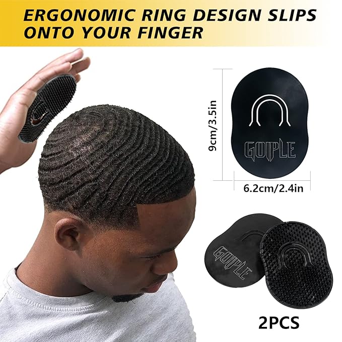 Natural Wave Pomade for Men Strong Hold, Easy Wash 360 Wave Training Hair Cream, Waves Grease for Men Promotes Layered Waves, Moisture, Control & Shine (Wave Pomade+Wave Brushes*2+ Silky Durag)