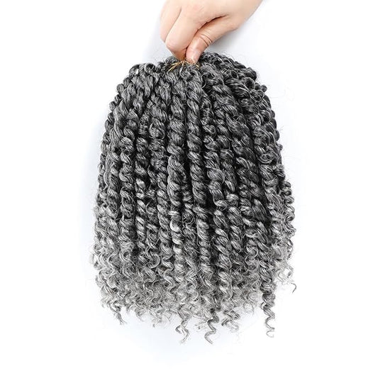 Passion Twist Crochet Hair 10Inch Passion Twist Hair 8 Packs Pre-Twisted Passion Twist Crochet Hair for Black Women Soft Passion Twist Curly Crochet Hair 10"(Pack of 8) T51