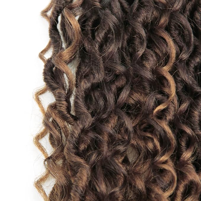 6Packs Goddess Locs Crochet Hair,22Inch Curly Faux Locs Crochet Hair Hippie Loc Crochet Braids Long Crochet Goddess Faux Locs for Black Women(22inch 1B/4/30)