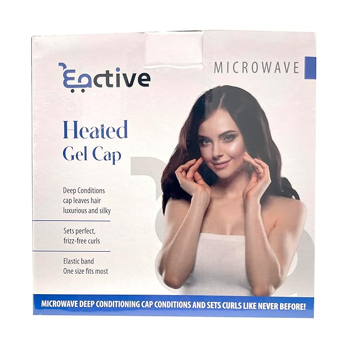 Cordless Deep Conditioning Heat Cap - Hair Styling and Treatment Steam Cap | Heat Therapy and Thermal Spa Hair Steamer Gel Cap - Black Universal