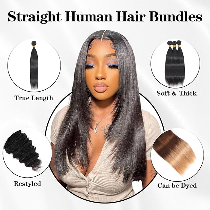 Brazilian Virgin Straight Hair One Bundles 18 Inch 100% Unprocessed Virgin Remy Hair Straight Human Hair Bundles Natural Black Bundles Weave Hair Extensions For Black Women