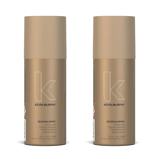 KEVIN.MURPHY SESSION.SPRAY - Strong Hold Finishing Hair Spray - For All Hair Types - Long Lasting Hold - Humidity Resistant Hair Care - 100 mL / 3.4 fl oz (Pack of 2)
