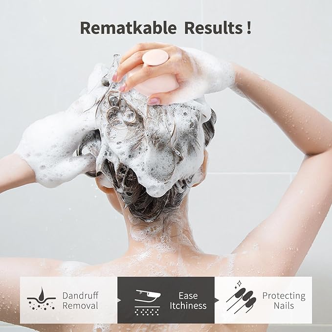 One-Piece Silicone Scalp Massage Brush, Scrubber With Soft Massager for Hair Growth, Deep Cleansing Relaxation, Durable, Gentle on Scalp, Wet Dry Hair Massage Tool