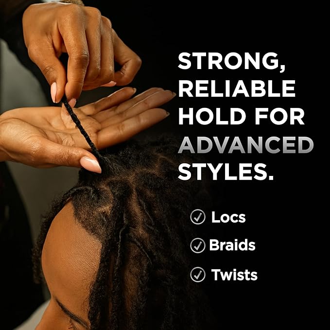 Style Factor Loctician Silver Premium Pomade with Biotin – Max Hold, Expert Styling Gel for Locs, Twists, Braids – for All Hair Types 5 oz