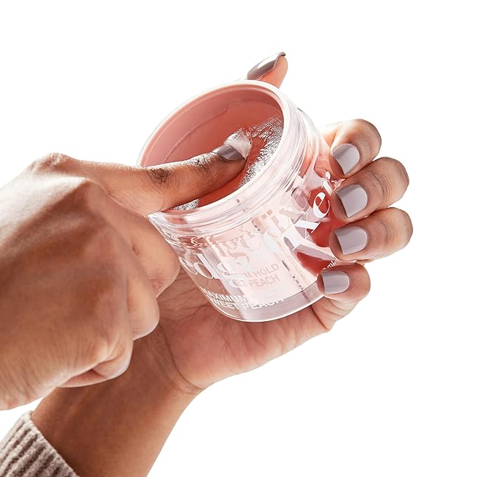 Red by Kiss Edge Fixer Hair Shine Gel, 24 Hour Max Hold, Non-Flaking, Biotin B7 Infused, Natural Styling, Professional Edge Control Wax, Perfect for Braiding (Sweet Peach)