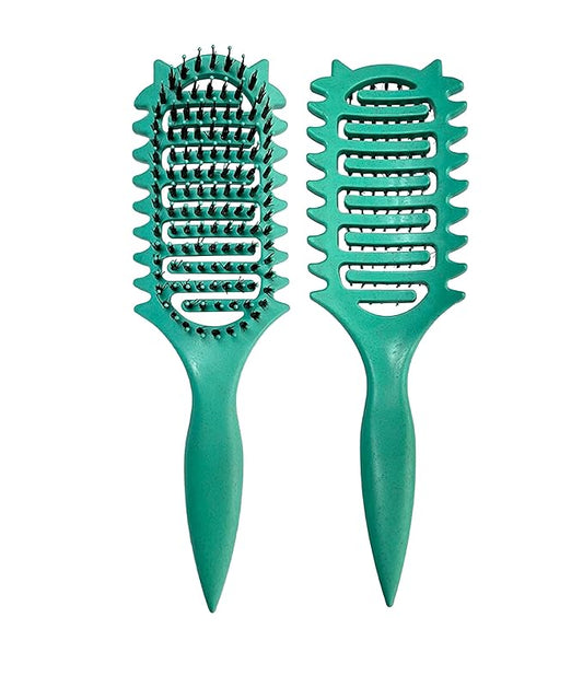 New Curl Defining Brush Ventilated Boar Bristle Hair Brush,Curl Brush For Curly Hair Wet,Curly Hair Brush For Women And Men(Green)