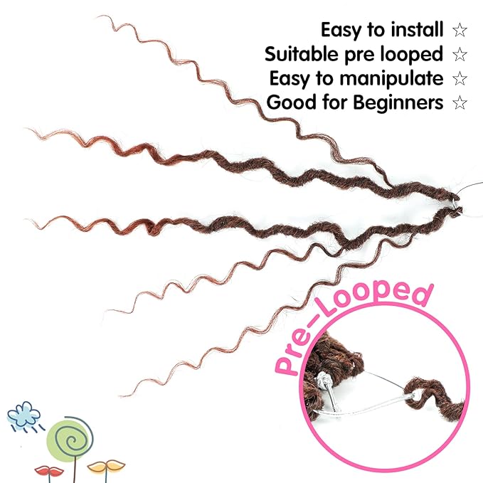 Fulcrum Goddess Locs Crochet Hair 12 Inch, 8 Packs New Faux Locs Crochet Hair for Black Women, Crochet locs with Curly Ends (12Inch (Pack of 8), T350#)