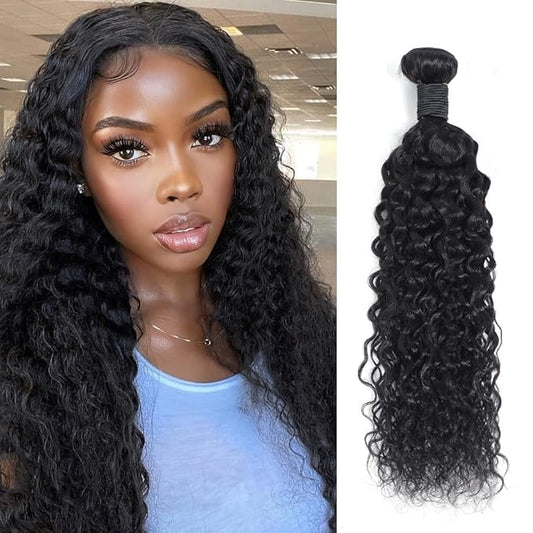 28 Inch Water Wave Bundles Human Hair Brazilian Water Wave Curly Bundles Wet And Wavy Bundles Human Hair 12A Double Weft Deep Curly Wave Human Hair Extensions
