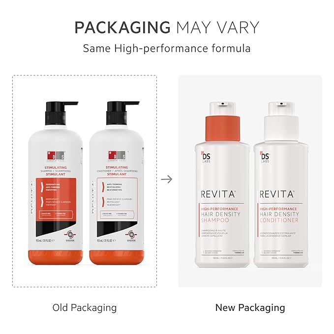 DS Labs Revita Shampoo & Conditioner Kit, 925 mL - Two-Step Scalp Care System for Fuller-Looking, Volumized Hair, Lightweight Hydration, Sulfate & Silicone Free, Color Safe, For Men & Women