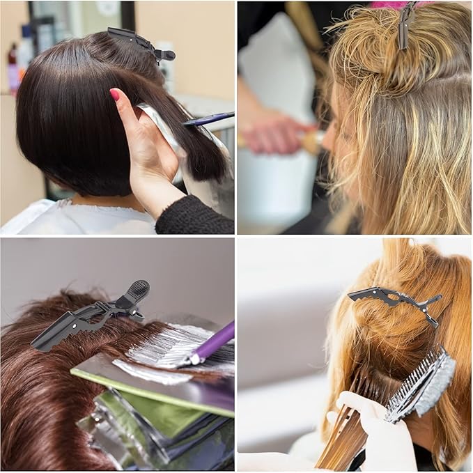 Ondder 24pcs Hair Clips for Styling, Sectioning, Coloring, Cutting - Alligator Salon Pro Hair Clips for Barber, Unisex, Adult