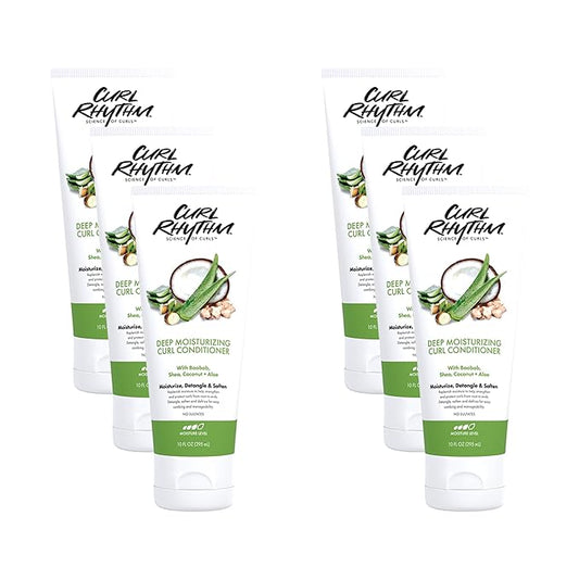 Deep Moisturizing Curl Conditioner - Curly Hair Conditioner with Shea Butter, Coconut, and Aloe - Strengthens and Protects Curls - 6 pc
