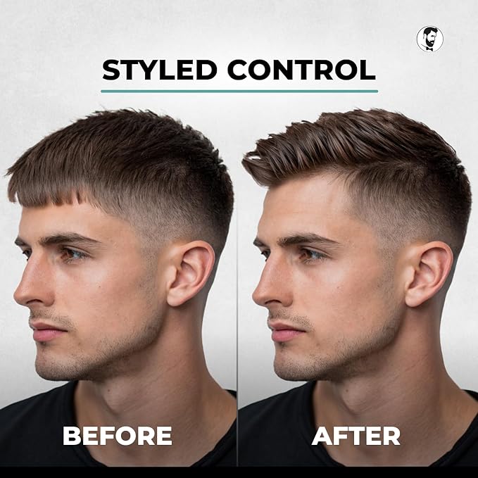 Gentlemen Republic 32oz Refined Hair Gel with Pump for Men - Premium Gel For Men Humidity Resistant & Alcohol-Free - All Day Shine and Hold for All Hair Types and Never Flakes - Made in the USA