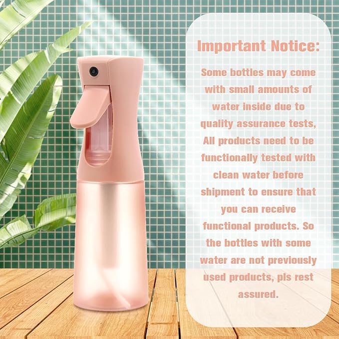 Spray Bottle,Fine Mist Spray for Hair,Ultra-Fine Continuous Spray Bottle for Skincare,Refillable Spray Container,Plant Care,Pet Grooming,Cleaning,Christmas Gift (Frosted)