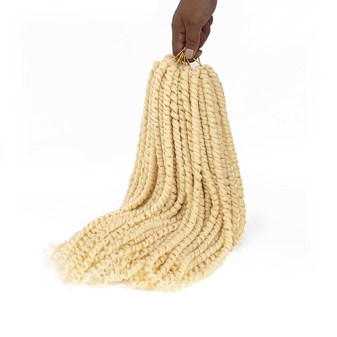 18inch Passion Twist Crochet Hair 96 Stands Pre-Twisted Passion Twist Hair 6 Packs Pre-Looped Passion Twists Braids Synthetic Passion Twist Crochet Braids Hair Extensions (613#, 18 inch)