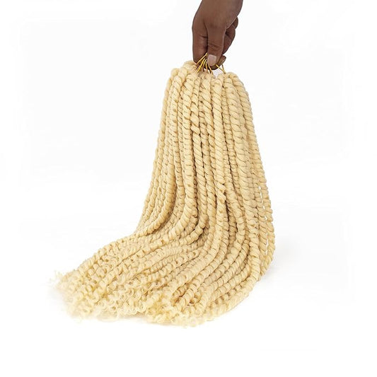 18inch Passion Twist Crochet Hair 96 Stands Pre-Twisted Passion Twist Hair 6 Packs Pre-Looped Passion Twists Braids Synthetic Passion Twist Crochet Braids Hair Extensions (613#, 18 inch)