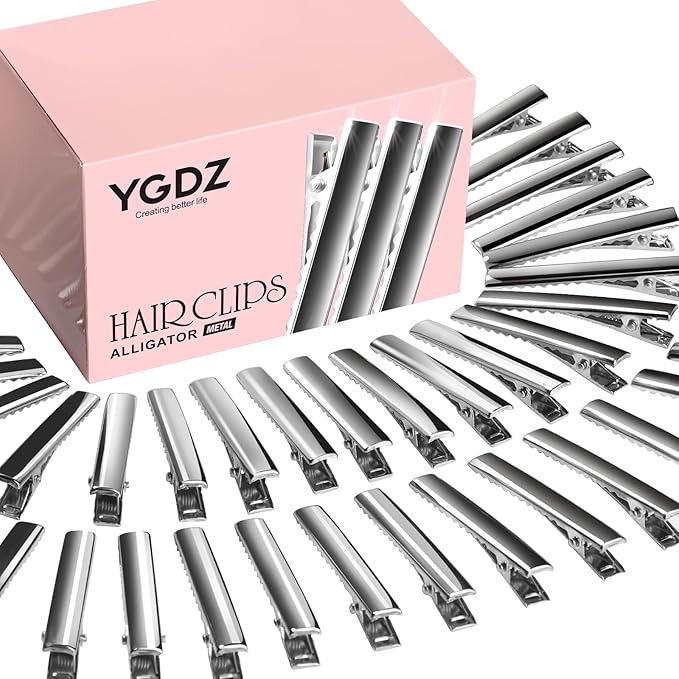 YGDZ Alligator Hair Clips, 150pcs 1.77 Inch Metal Hair Bow Clips Single Prong Silver Alligator Hair Clips for Bows Making Crafts(4.5cm)