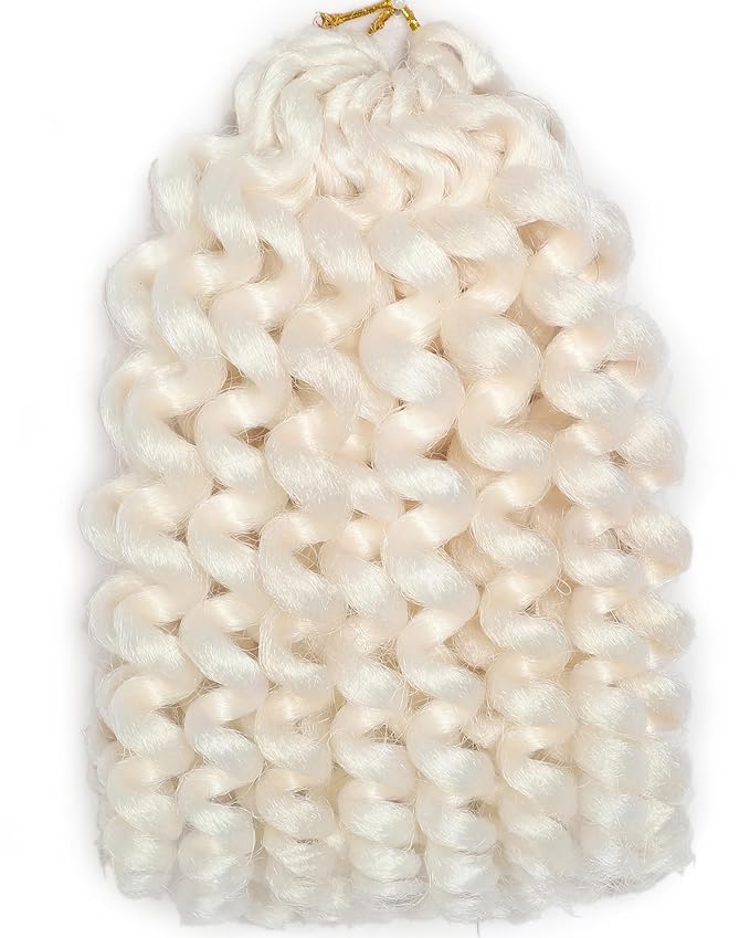 White Short Jamaican Bounce Crochet Hair 5 Packs 2X Ringlet Wand Curl 8 Inch Curly Crochet Hair Extensions Curly Crochet Braiding Hair 100 Roots