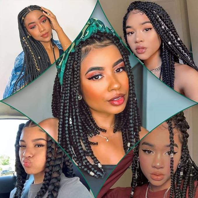 Braiding Hair for Kids 16 Inch Brown Pre stretched Braiding Hair Extensions Yaki Hot Water Synthetic Hair(16nch,3Packs Natural black)