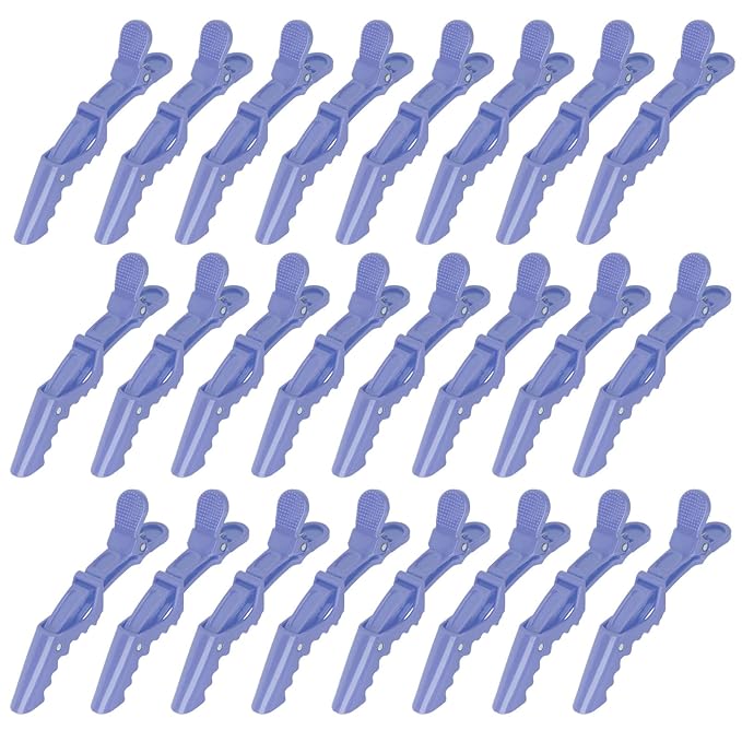 Ondder 24 Pack Alligator Hair Clips, 4.5 inch Clips for Hair Sectioning, Hair Styling Accessories for Women Men Girls Teens, Dark Purple