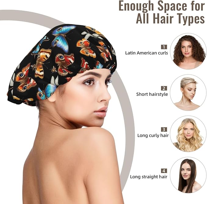 Silk Hair Bonnet for Sleeping, Double Layer Hair Bonnet for Curly Natural Frizz