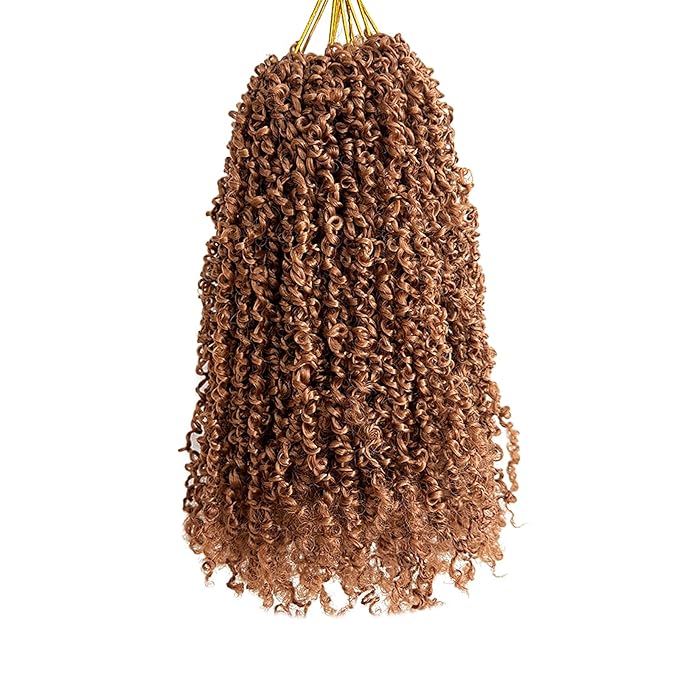 16 Inch Pre-Looped Yanky Twist Crochet Hair, 30 Strands/Pc, Mini Passion Twists, Senegalese Braiding Hair (30#, 8 Pcs/Pack)