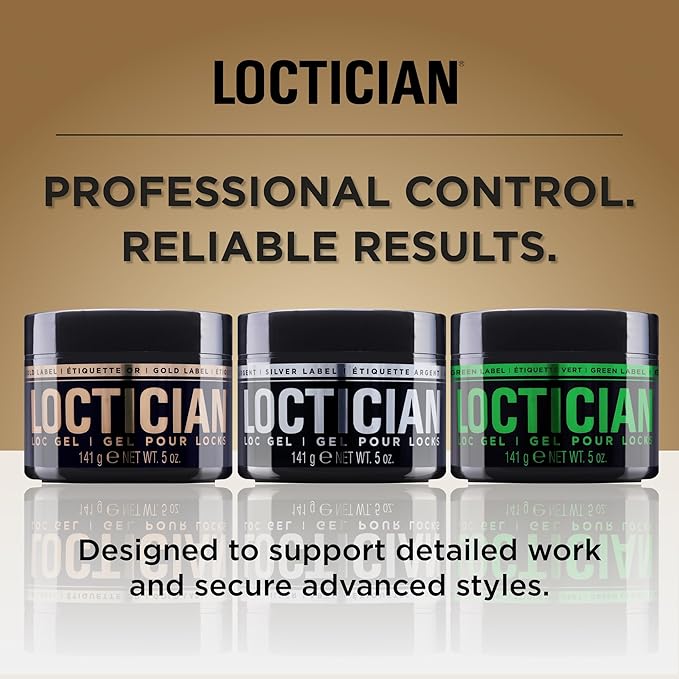 Style Factor Loctician Gold Label Premium Pomade with Biotin & Castor Oils – Strong Hold, Expert Styling Gel for Locs, Twists, Braids for All Hair Types 5 oz